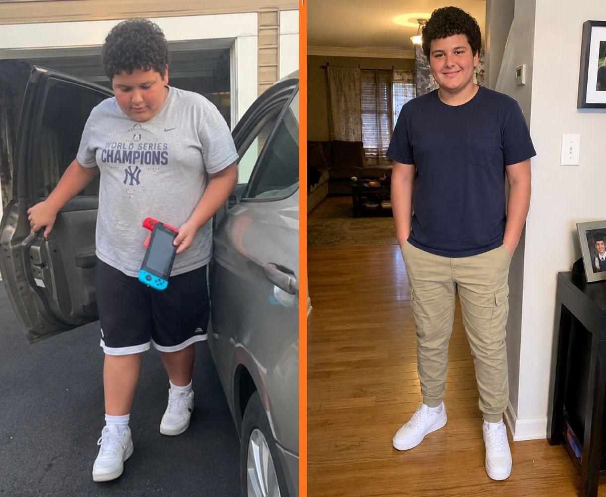 Marcus, age 13 — documented transformation over 11 months